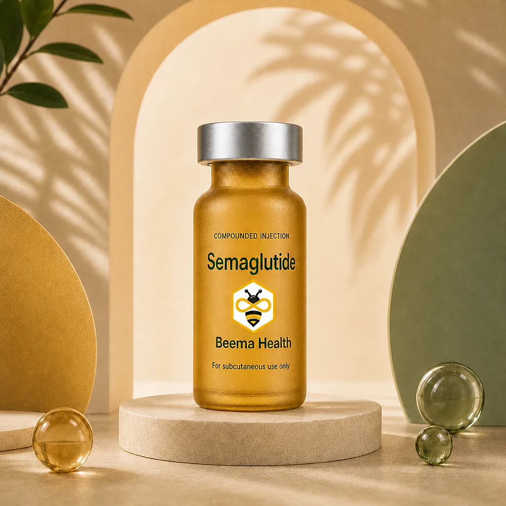 Beema Health compounded semaglutide injection vial